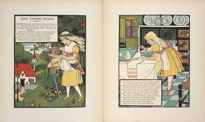 Silverlocks, postać z opowiadania „Trzy niedźwiedzie”. autorstwa Walter Crane