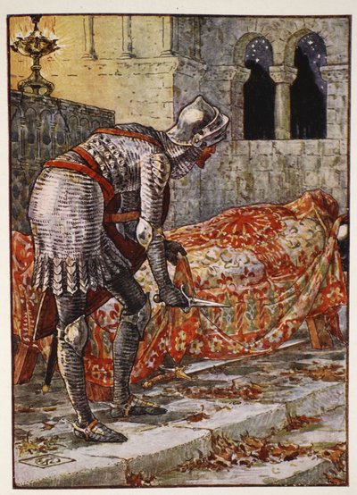 Sir Lancelot w Kaplicy Niebezpiecznej, z „Historii Rycerzy Okrągłego Stołu” Henry