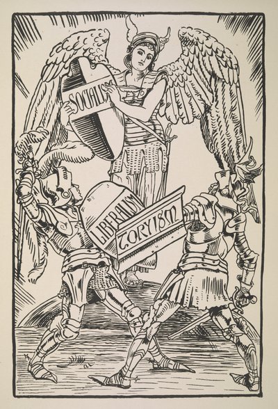 Socjalizm, liberalizm i torysizm, z karykatur dla sprawy autorstwa Walter Crane