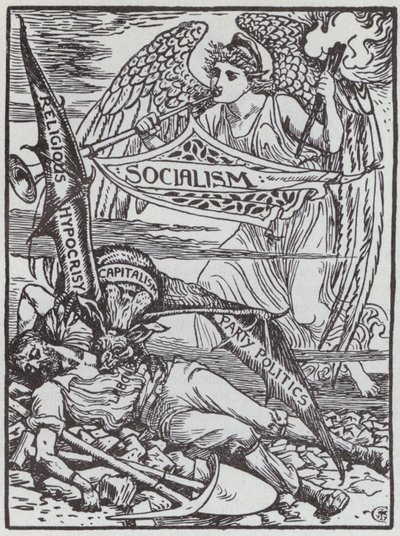 Kapitalistyczny wampir (lito) autorstwa Walter Crane