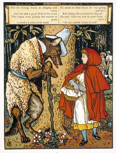 Czerwony Kapturek (spotkanie z wilkiem) - John Lane, Picture Books Waltera Crane