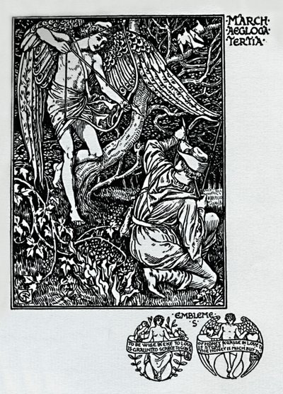 Kalendarz pasterzy - marzec 1898, 1923 autorstwa Walter Crane
