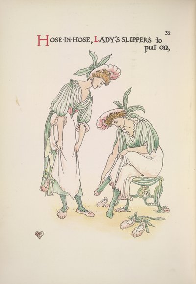 Dwie panie zakładające kapcie autorstwa Walter Crane