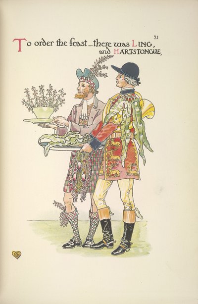 Dois servos, Ling e Hartstonguepolish autorstwa Walter Crane