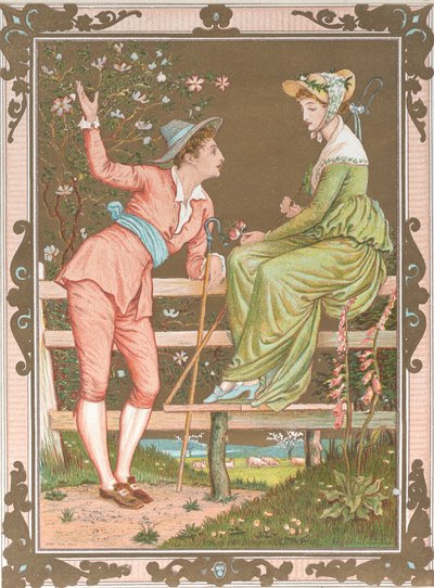 Walentynki, 1876. autorstwa Walter Crane