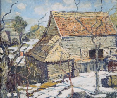 Stodoła w stanie Pensylwania w śniegu autorstwa Walter Elmer Schofield