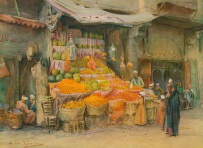 Stragan z owocami w Bulak, c1905, 1912 autorstwa Walter Frederick Roofe Tyndale