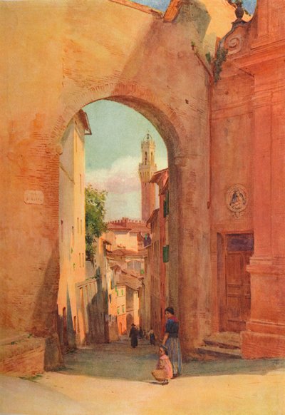 Arco Di S. Giuseppe, Siena, c1900 1913 autorstwa Walter Frederick Roofe Tyndale