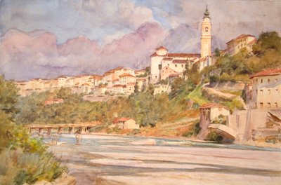 Belluno, Włochy 1925 (akwarela) autorstwa Walter Frederick Roofe Tyndale