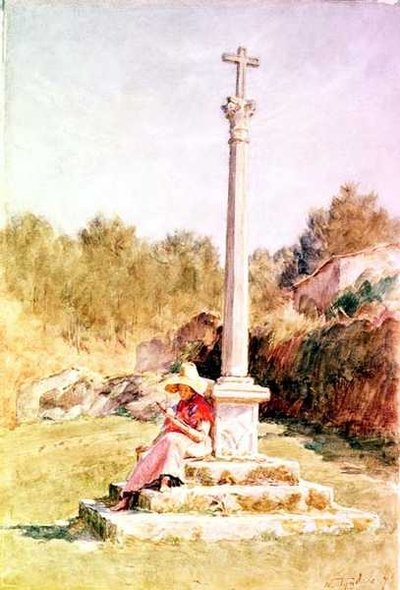 Figury przy krzyżu pamięci autorstwa Walter Frederick Roofe Tyndale