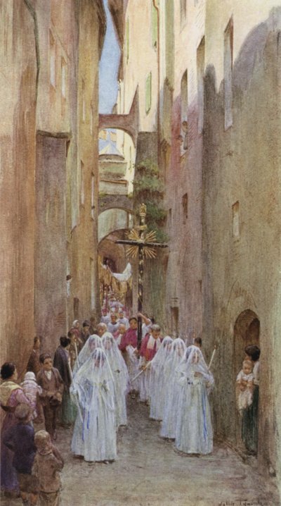 Procesja, San Remo, Włochy autorstwa Walter Frederick Roofe Tyndale