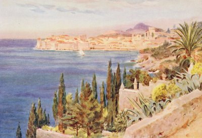 Ragusa (kolorowa litografia) autorstwa Walter Frederick Roofe Tyndale