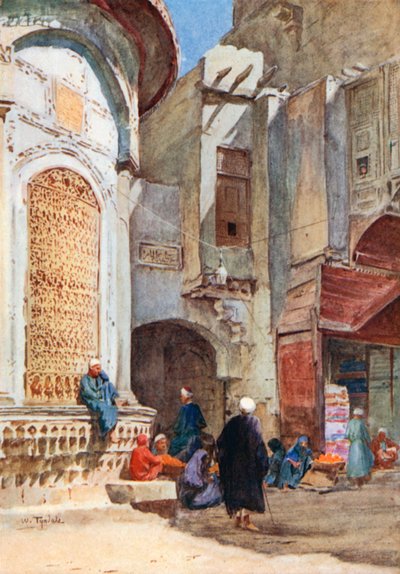Sebil w pobliżu Bramy Zuweyla (kolorowa litografia) autorstwa Walter Frederick Roofe Tyndale