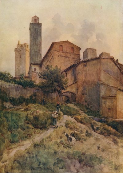 Via Capassi, San Gimignano, c1900 1913 autorstwa Walter Frederick Roofe Tyndale