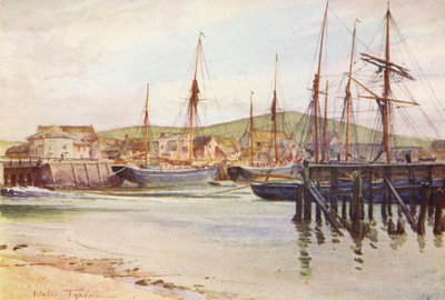 Wessex: Bridport, "Port Bredy" z powieści Wessex (kolorowa litografia) autorstwa Walter Frederick Roofe Tyndale