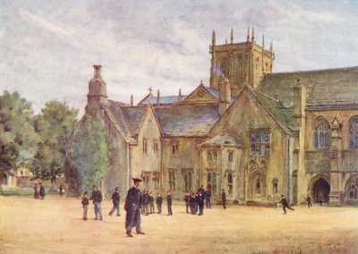 Wessex: Sherborne College (druk kolorowy) autorstwa Walter Frederick Roofe Tyndale