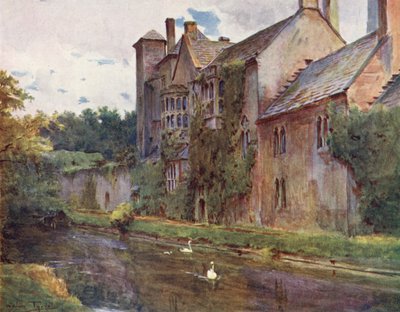 Wessex: Pałac, Wells (kolorowa litografia) autorstwa Walter Frederick Roofe Tyndale