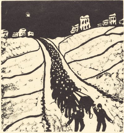 Pogrzeb pogrzebowy, 1916. autorstwa Walter Gramatte