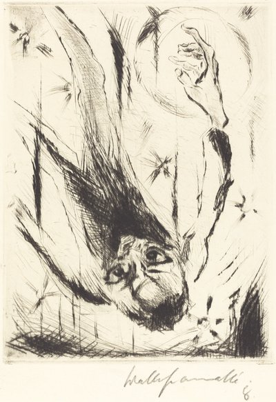 Upadek w nieskończoność, 1918. autorstwa Walter Gramatte
