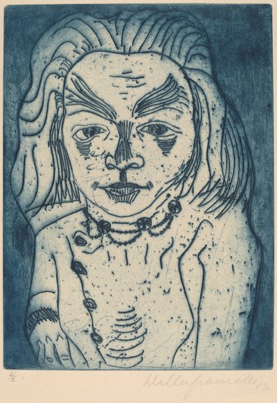 Kobieta z naszyjnikiem, 1923. autorstwa Walter Gramatte