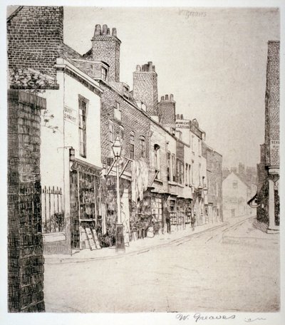 Duke Street, Chelsea, Londyn, 1873 autorstwa Walter Greaves