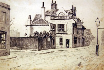 Czarny lew, Old Church Street, Chelsea autorstwa Walter Greaves
