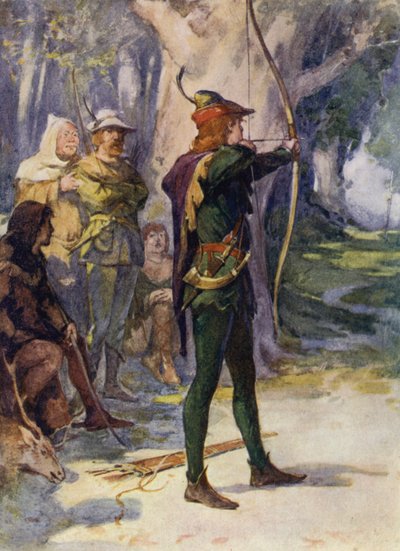 Ilustracja do Ivanhoe autorstwa Sir Waltera Scotta (kolor lito) autorstwa Walter Grieve