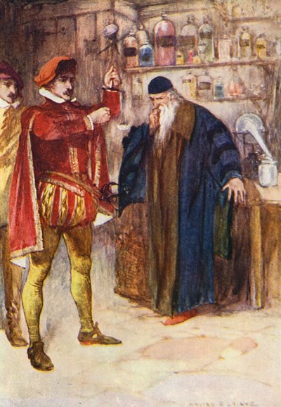 Ilustracja do Kenilworth autorstwa Sir Waltera Scotta (kolorowa litografia) autorstwa Walter Grieve