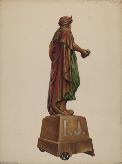 Rysunek sklepu z cygarami, c. 1937. autorstwa Walter Hochstrasser