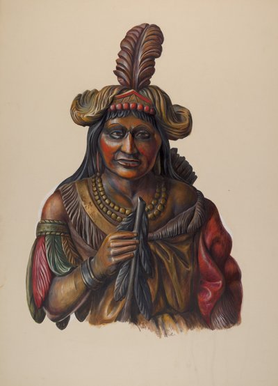 Sklep z cygarami Indian, ok. 1930 r. 1937. autorstwa Walter Hochstrasser