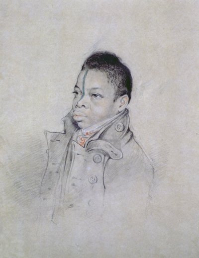 Studium portretowe, ok. 1840 (ołówek i kreda na papierze) autorstwa Walter Hood Fitch