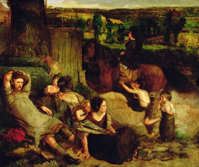 Irlandzcy włóczędzy, c.1853-54 autorstwa Walter Howell Deverell