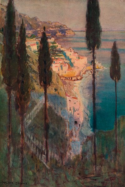 Wieczorne cienie, Amalfi, c1887-1906, 1906-7 autorstwa Walter J Donne