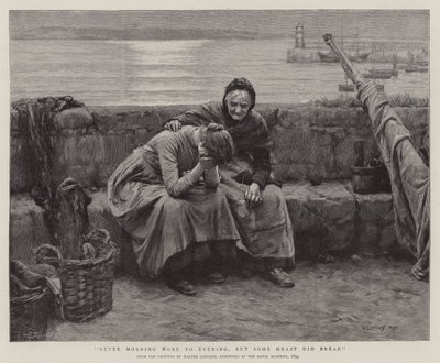 Nigdy poranek nie zamienił się w wieczór, ale jakieś serce pękło autorstwa Walter Langley