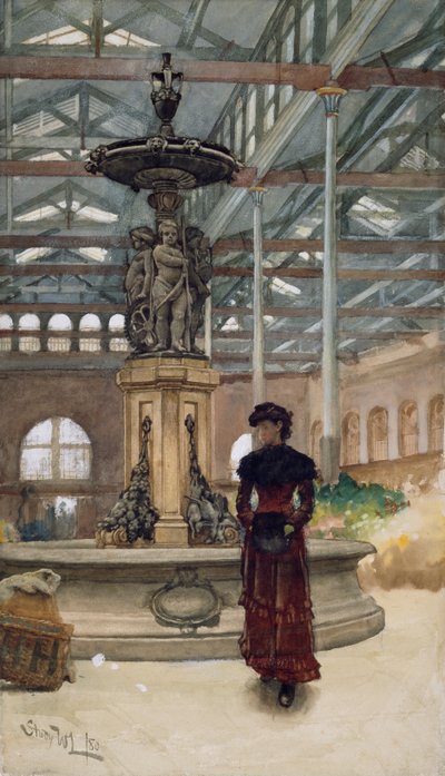 Stara Hala Targowa i Fontanna, Birmingham autorstwa Walter Langley