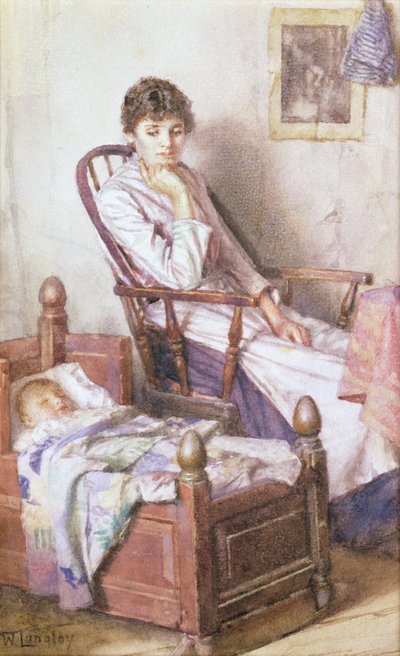 Różany bożek jej samotności autorstwa Walter Langley
