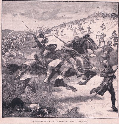 Szarża Szkotów w Homildon Hill AD 1402 autorstwa Walter Paget