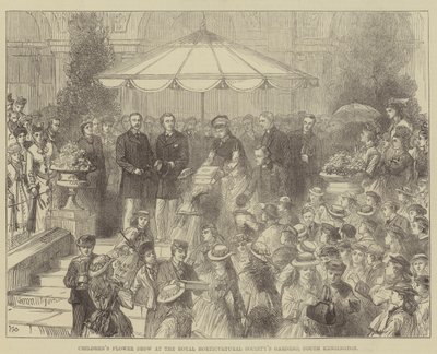 Pokaz kwiatów dla dzieci w ogrodach Królewskiego Towarzystwa Ogrodniczego, South Kensington autorstwa Walter Paget