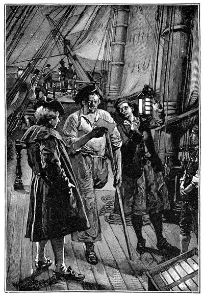 Ilustracja Waltera Pageta (1863-1935) do powieści „Wyspa Skarbów” Roberta Louisa Stevensona (1850-1894) 1900 autorstwa Walter Paget