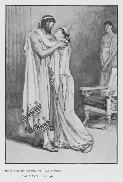 Ilustracja do Odysei Homera Papieża (lito) autorstwa Walter Paget