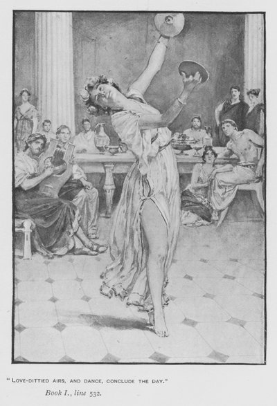 Ilustracja do Papieskiej Odysei Homera (lito) autorstwa Walter Paget
