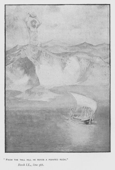 Ilustracja do Papieskiej Odysei Homera (lito) autorstwa Walter Paget