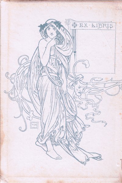 Projekt okładki wewnętrznej (zielona i biała), 1900 autorstwa Walter Paget