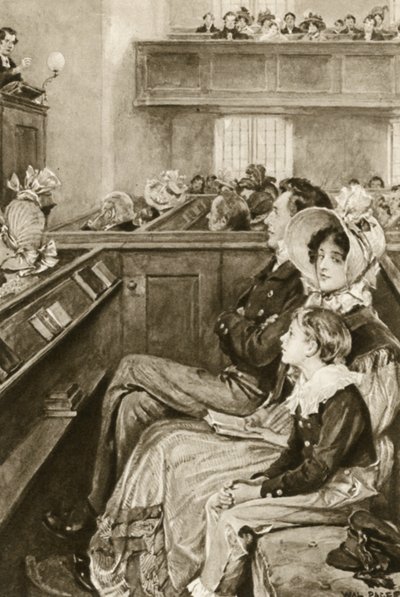 John Ruskin jako chłopiec obserwujący kaznodzieję autorstwa Walter Paget