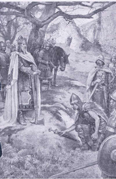 Na tym polu narodził się naród angielski, ilustracja z My Magazine autorstwa Walter Paget