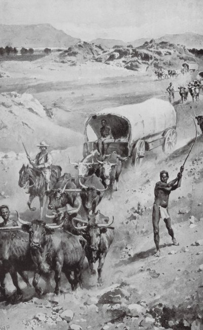 Wielka wyprawa burska do Natalu w latach 1835-36 (litografia) autorstwa Walter Paget