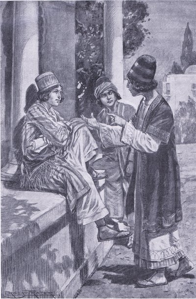 Przyrzeczenie trzech towarzyszy, ilustracja z My Magazine autorstwa Walter Paget