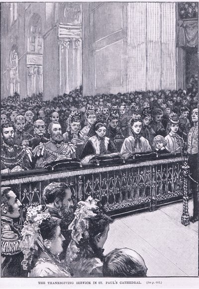 Nabożeństwo dziękczynne w katedrze św. Pawła 1871 AD autorstwa Walter Paget