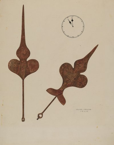 Kościelne wskazówki zegara, 1938. autorstwa Walter Praefke
