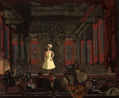 Pałac Odmian Gatti’s Hungerford. Drugi obrót Katie Lawrence ok. 1888 r. autorstwa Walter Richard Sickert